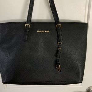 Michael Kors black laptop tote bag